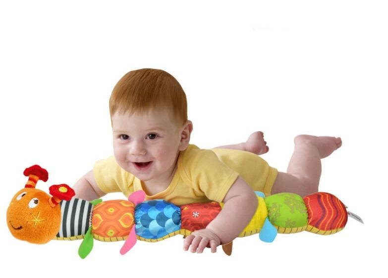 1pcs Baby Toy Musical Caterpillar Rattle with Ring Bell