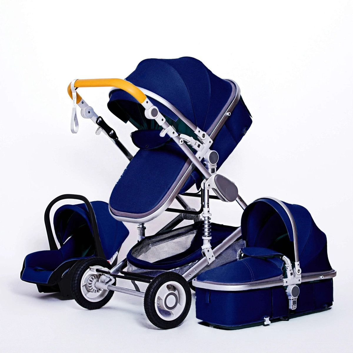Multifunctional 3-in-1 Baby Stroller: Luxury High Landscape Folding Carriage