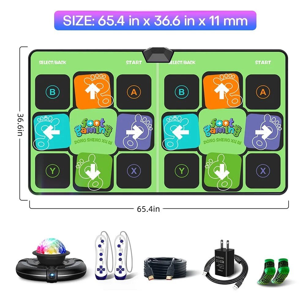 Family TV/PC Dance Mat Game with Wireless Double Controller