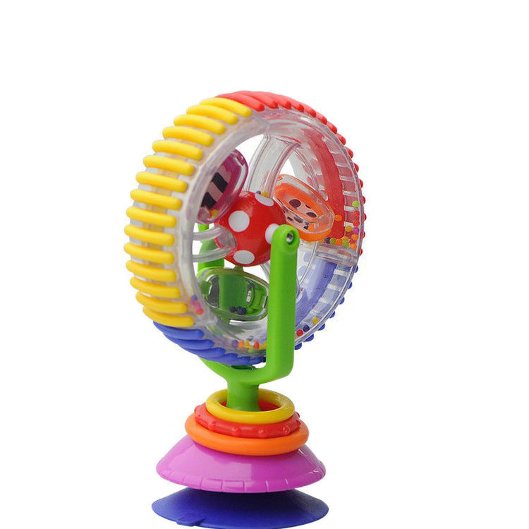 Three-Color Rotating Ferris Wheel Baby Rattle with Suction Cup