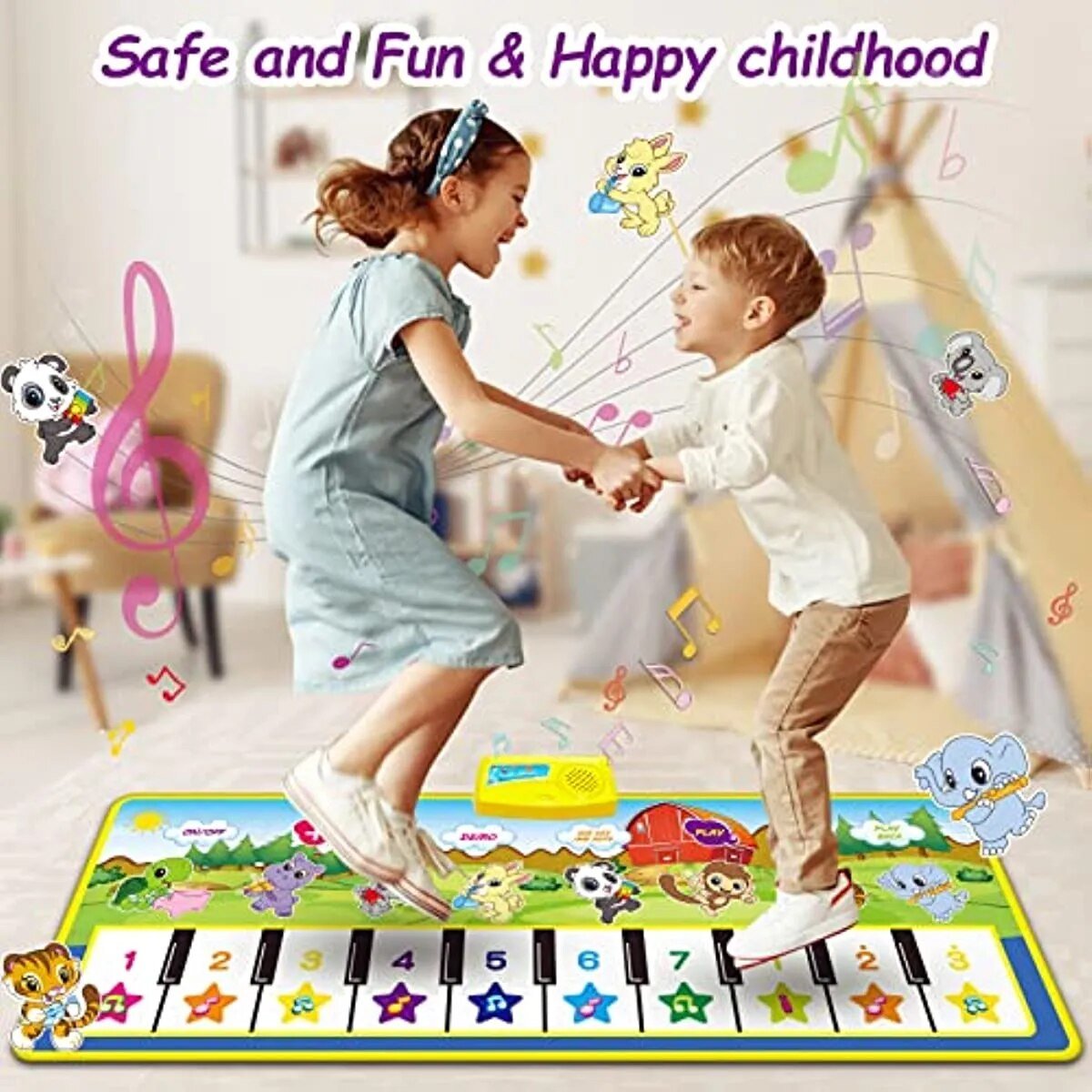Kids' Touch Play Piano Music Mat - Musical Carpet Keyboard