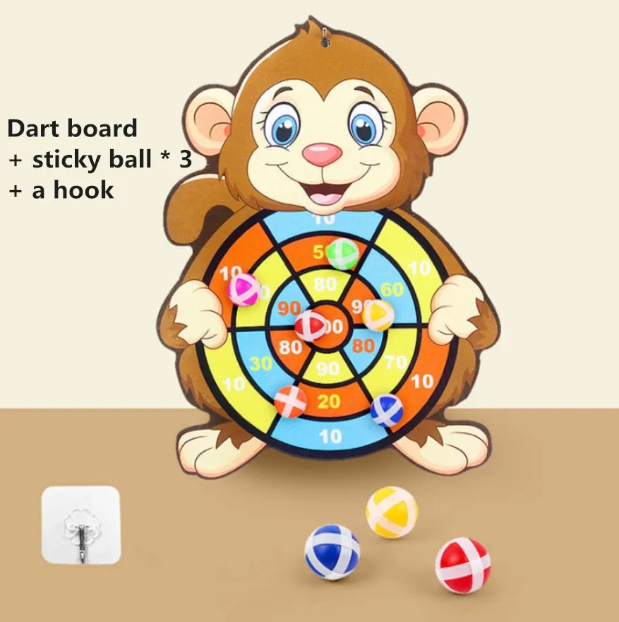 Cartoon Animal Sticky Ball Dart Board - Family Fun Toy