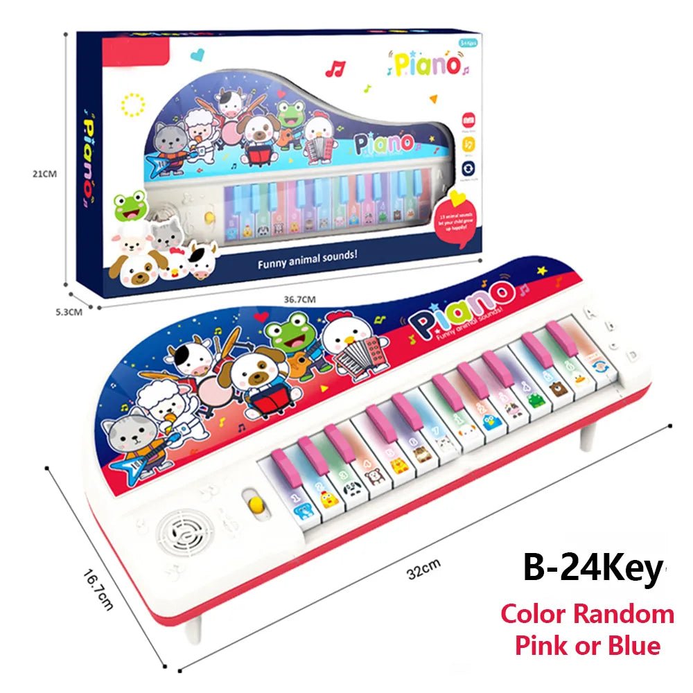 61-Key Portable Kids' Electronic Keyboard with Microphone