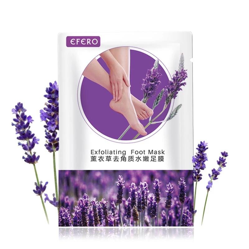 2pcs=1pair Lavender Foot Mask Remove Dead Skin Exfoliating Socks Pedicure