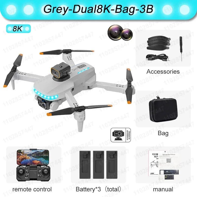 New P15 Mini Drone - 4K, 8K Camera, Obstacle Avoidance, Foldable Quadcopter