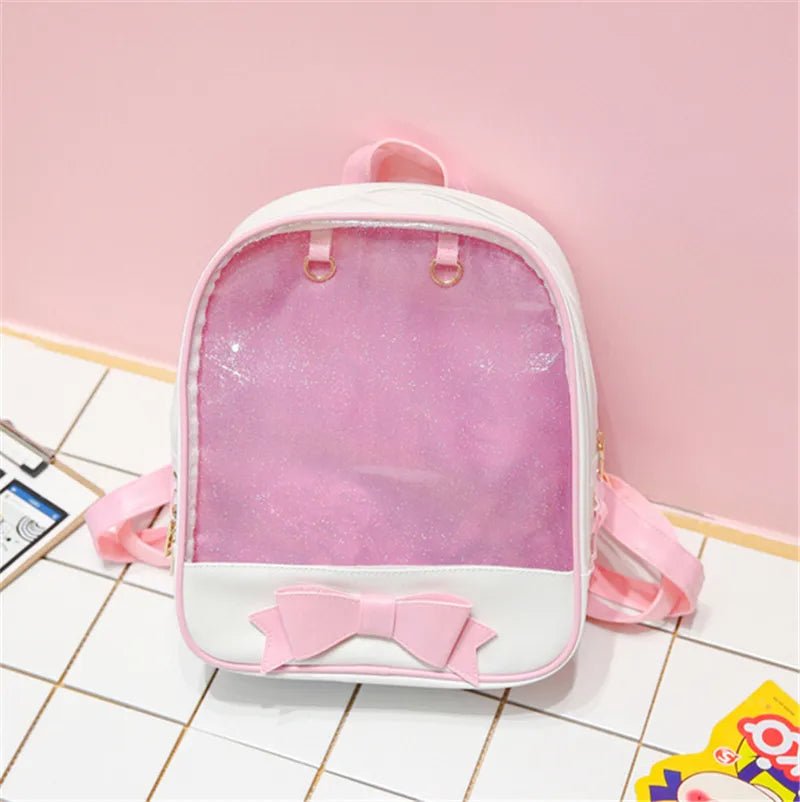 Clear Itabag with Bow-knot: Harajuku Backpack for Teens