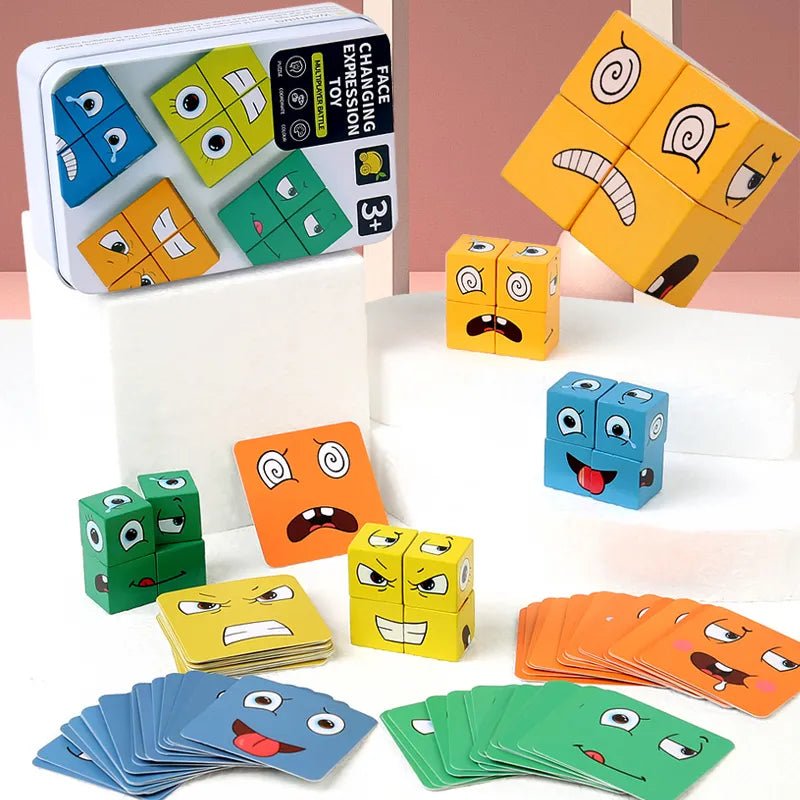 Emotion Change Blocks: Montessori Educational Toy