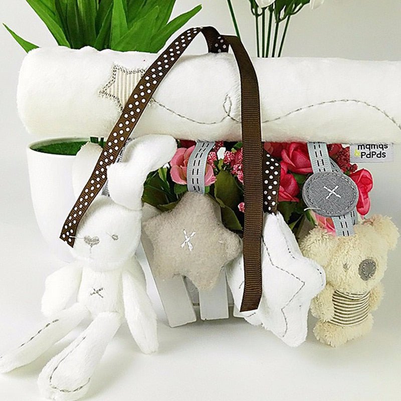 Cute Rabbit Baby Music Hanging Bed Safety Seat Plush Toy