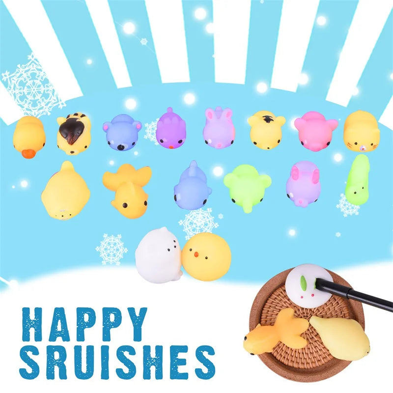 50-Piece Kawaii Mochi Squishy Toy Set