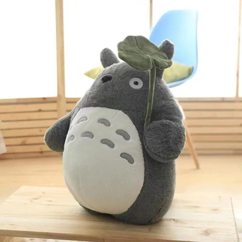 Grey Forest Spirit with Lotus Leaf Plush - Collector's Gift