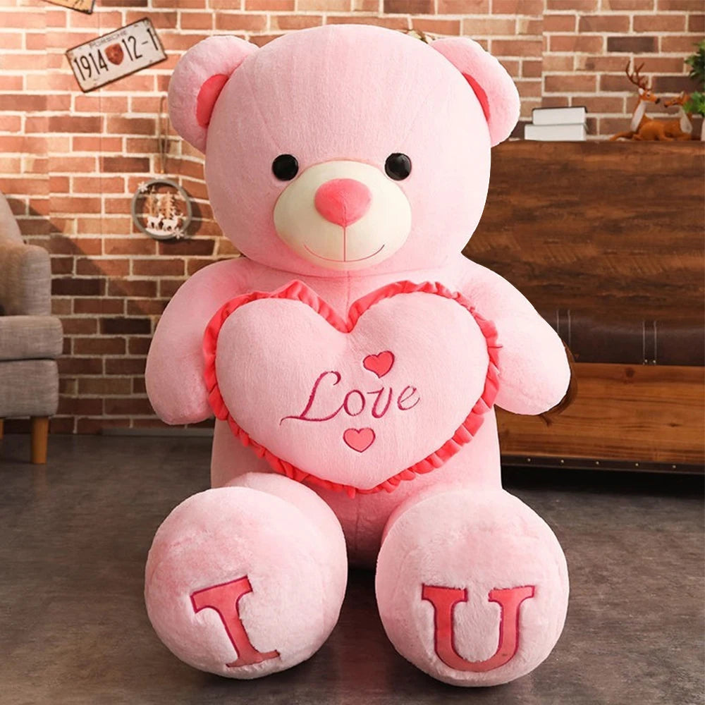 Big Pink Teddy Bear Plush (80/100 cm) – Ultra-Soft Gift