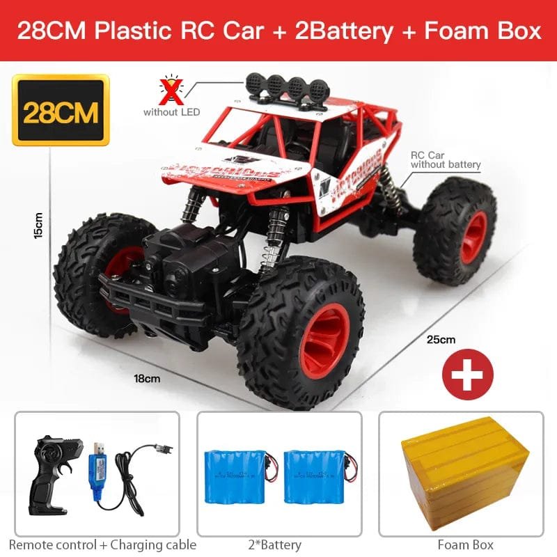 ZWN 1:16 4WD RC Car with LED Lights - Off-Road Truck Toy