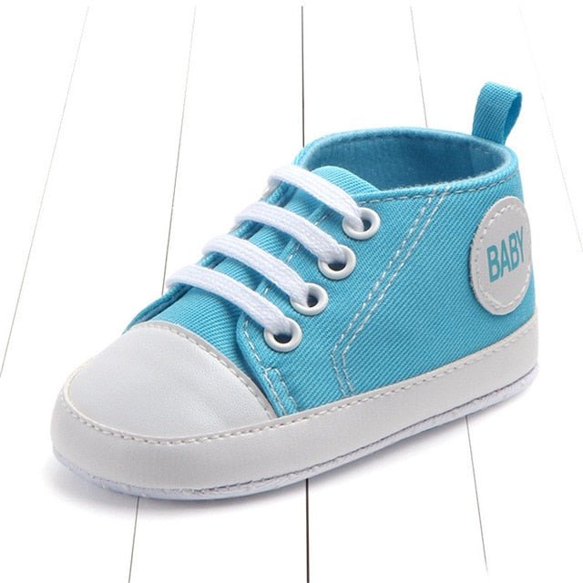 Classic Sports Baby Sneakers (Canvas, Cork Sole, 0–12M)