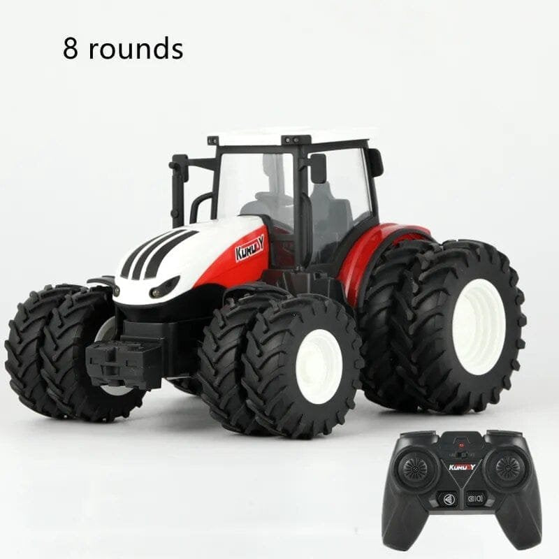1/24 RC Tractor Trailer Set with LED - Farming Simulator Toy