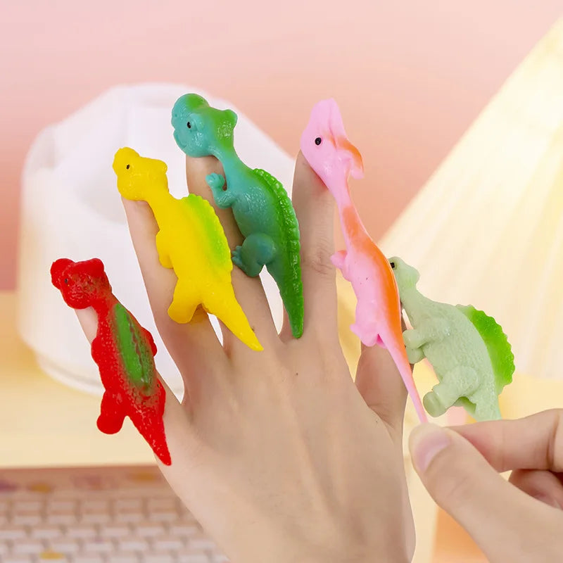 10pcs Dinosaur Finger Catapult Slingshots