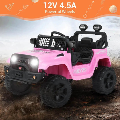 12V Electric Off-Road Car for Kids - Ride-On with Music