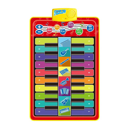 20-Key Kids Piano Mat - Duet Keyboard with 8 Sounds & Dance Pad