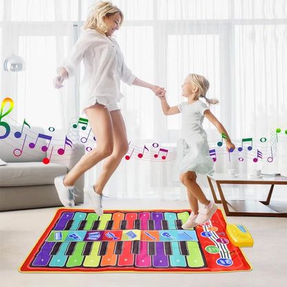20-Key Kids Piano Mat - Duet Keyboard with 8 Sounds & Dance Pad