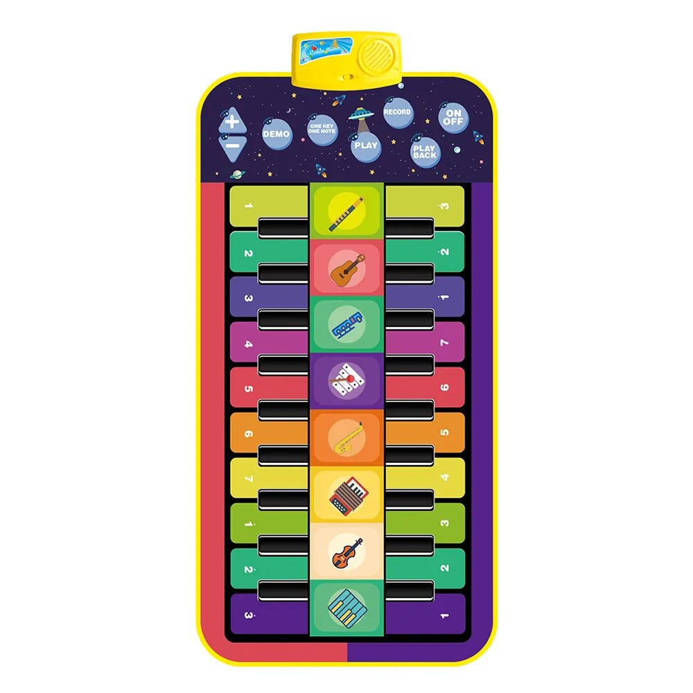 20-Key Kids Piano Mat - Duet Keyboard with 8 Sounds & Dance Pad