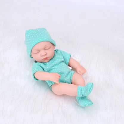 20cm Mini Silicone Reborn Doll - Waterproof, Cute Bebe Toy