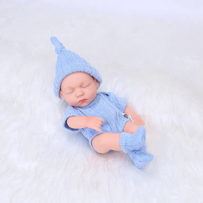20cm Mini Silicone Reborn Doll - Waterproof, Cute Bebe Toy