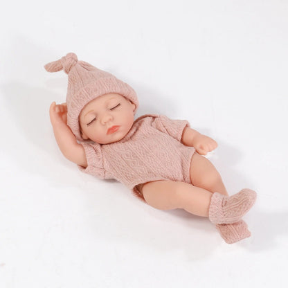 20cm Mini Silicone Reborn Doll - Waterproof, Cute Bebe Toy