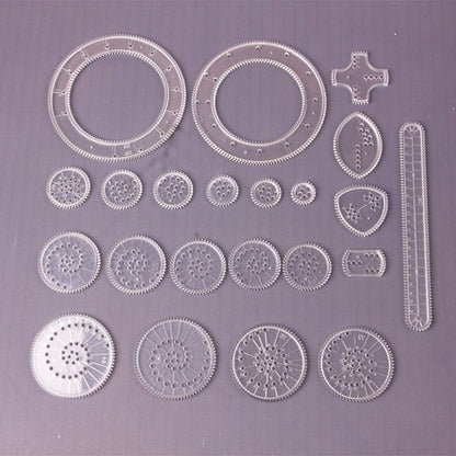 22pcs Spirograph Drawing toys set Interlocking Gears & Wheels