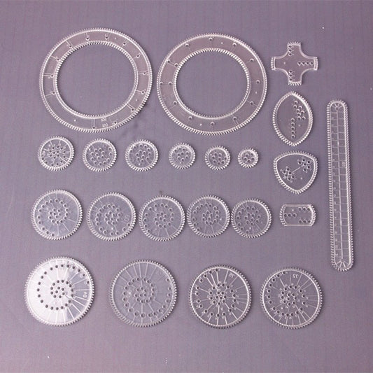 22pcs Spirograph Drawing toys set Interlocking Gears & Wheels