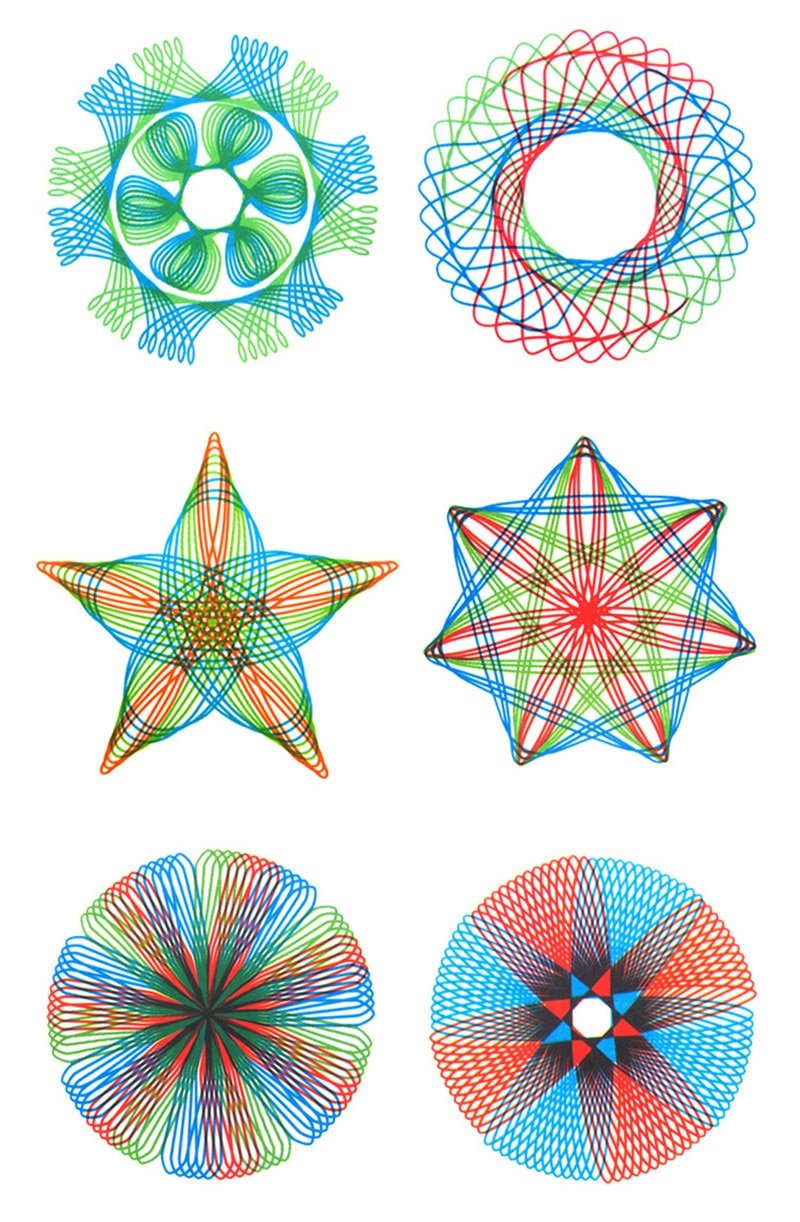 22pcs Spirograph Drawing toys set Interlocking Gears & Wheels