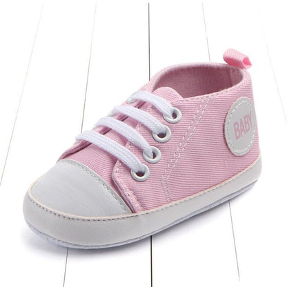 Classic Sports Baby Sneakers (Canvas, Cork Sole, 0–12M)