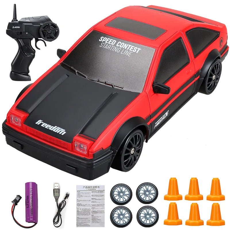 2.4G 4WD RC Drift Car - GTR/AE86 Model Racing Toy for Kids