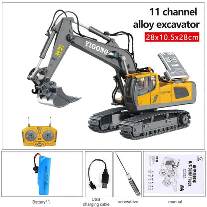 2.4G RC Excavator & Dump Truck - Engineering Vehicle Toy