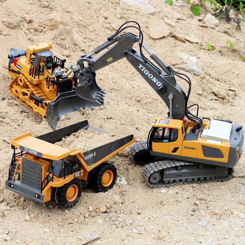 2.4G RC Excavator & Dump Truck - Engineering Vehicle Toy