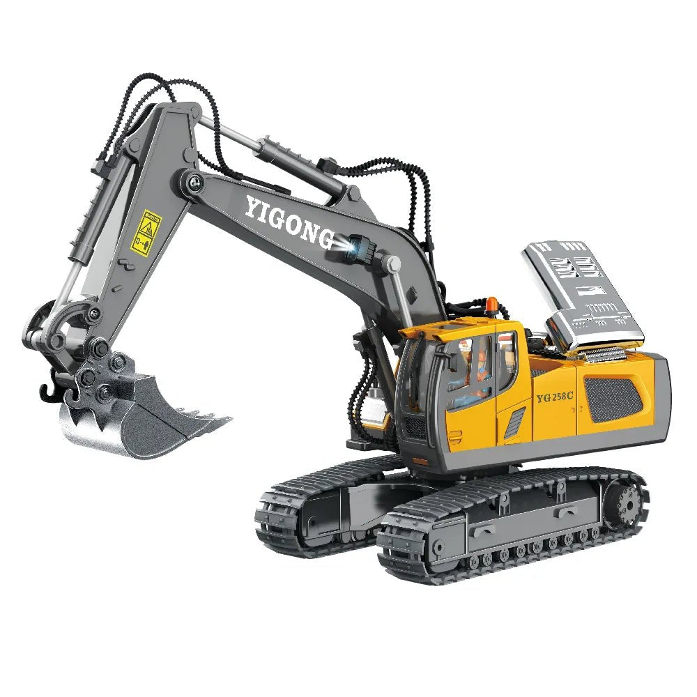 2.4G RC Excavator Model, Dump Truck & Bulldozer, Kids' Gift Toy