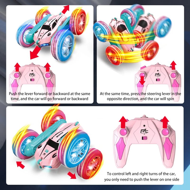 2.4G RC Stunt Car for Kids - Double-Sided, 360° Rotation