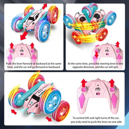 2.4G RC Stunt Car for Kids - Double-Sided, 360° Rotation