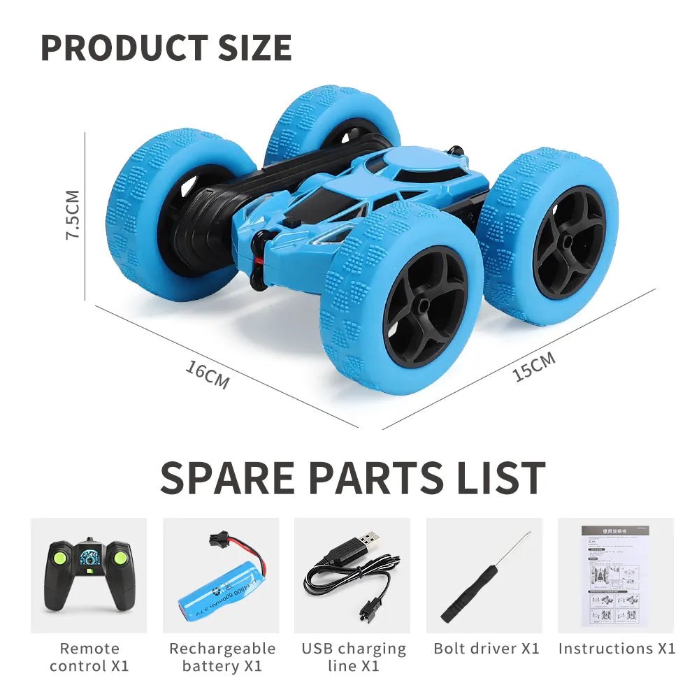 2.4G RC Stunt Car for Kids - Double-Sided, 360° Rotation