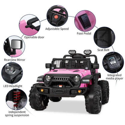 24V Double Seat Electric Vehicle for Kids - Four-Wheel Drive Car