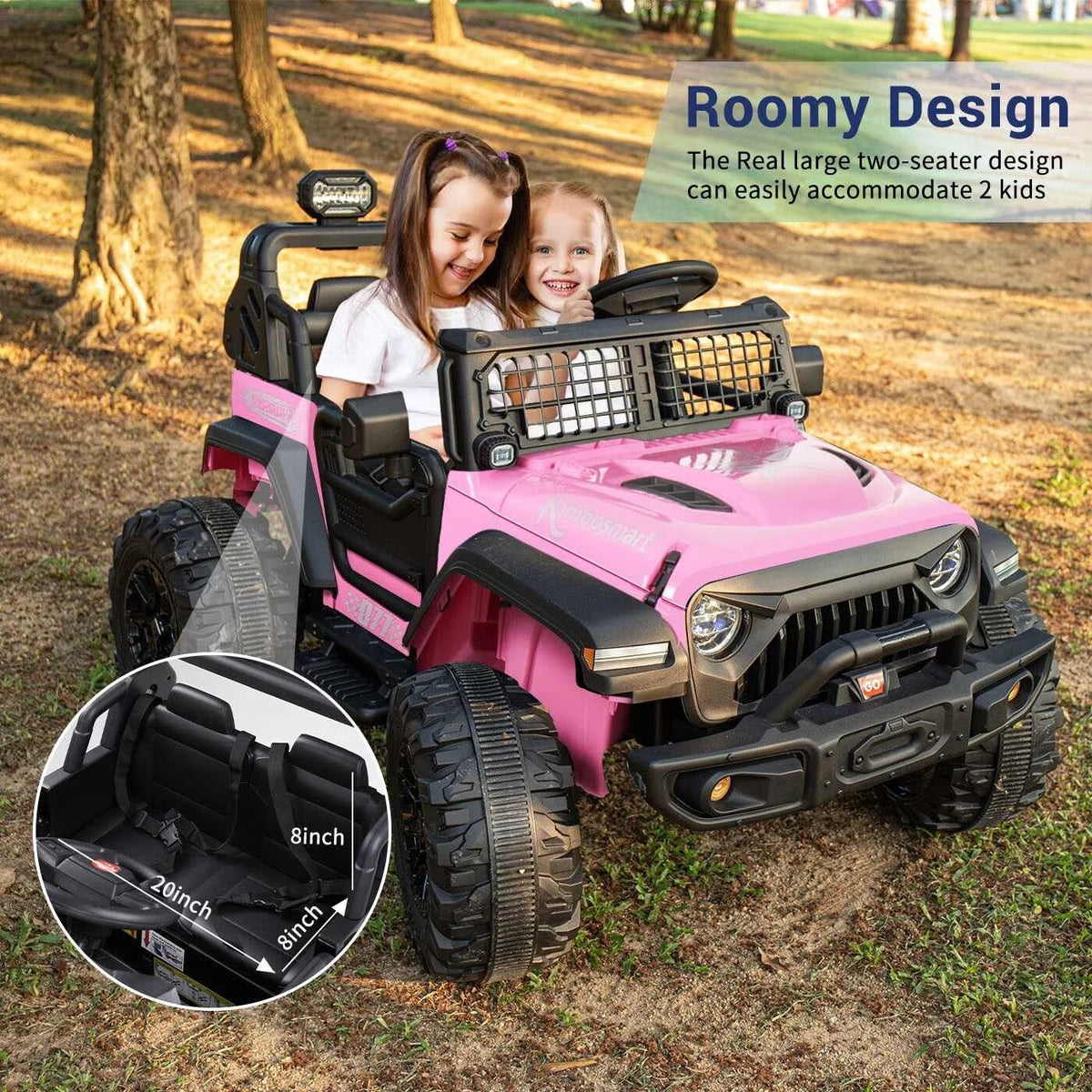 24V Double Seat Electric Vehicle for Kids - Four-Wheel Drive Car