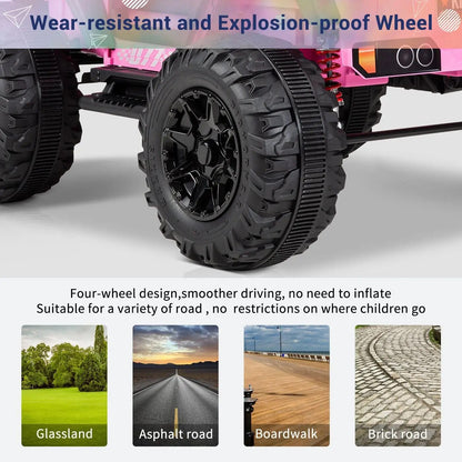 24V Double Seat Electric Vehicle for Kids - Four-Wheel Drive Car