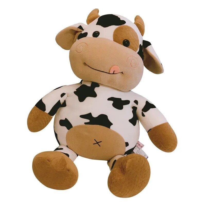 25/35cm Milk Cow Plush Toy - Soft, Cute Cattle Doll for Kids