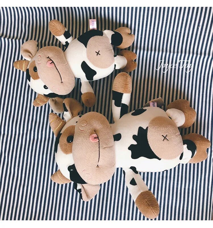 25/35cm Milk Cow Plush Toy - Soft, Cute Cattle Doll for Kids