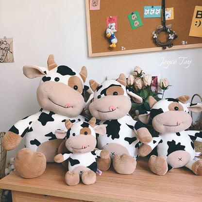 25/35cm Milk Cow Plush Toy - Soft, Cute Cattle Doll for Kids