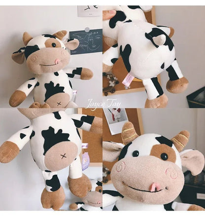 25/35cm Milk Cow Plush Toy - Soft, Cute Cattle Doll for Kids