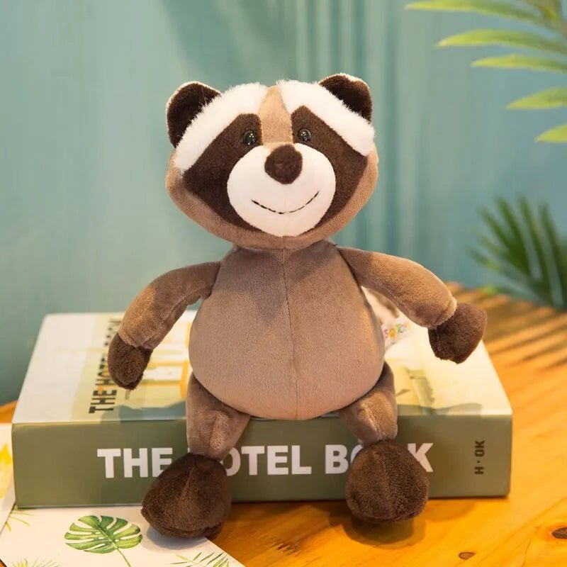 25cm Lifelike Forest Animal Plush Toys - Lion, Tiger, Elephant & More