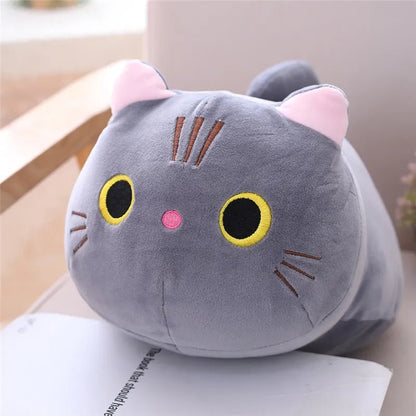 25CM Cute Cat Cartoon Pillow, Soft Plush Toy, Lovely Kids' Gift