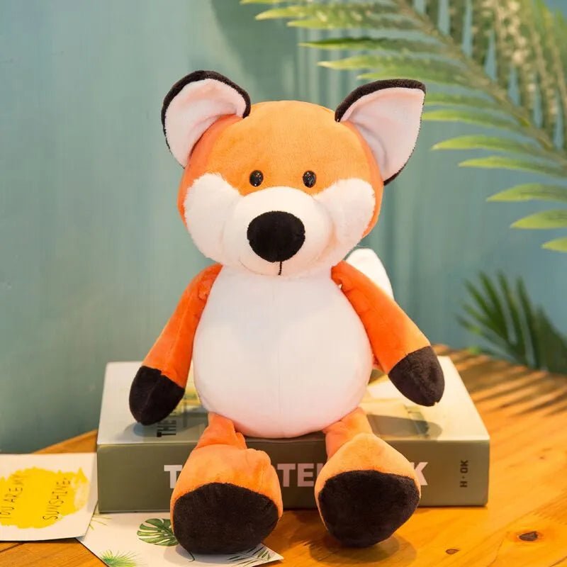 25cm Lifelike Forest Animal Plush Toys - Lion, Tiger, Elephant & More