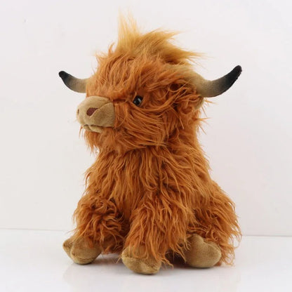25cm Kawaii Highland Cow Doll - Soft, Stuffed Toy