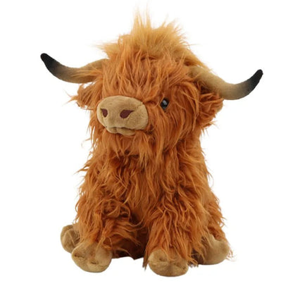 25cm Kawaii Highland Cow Doll - Soft, Stuffed Toy