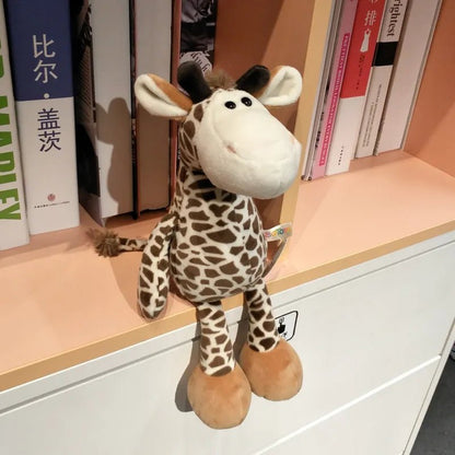 25cm Lifelike Forest Animal Plush Toys - Lion, Tiger, Elephant & More